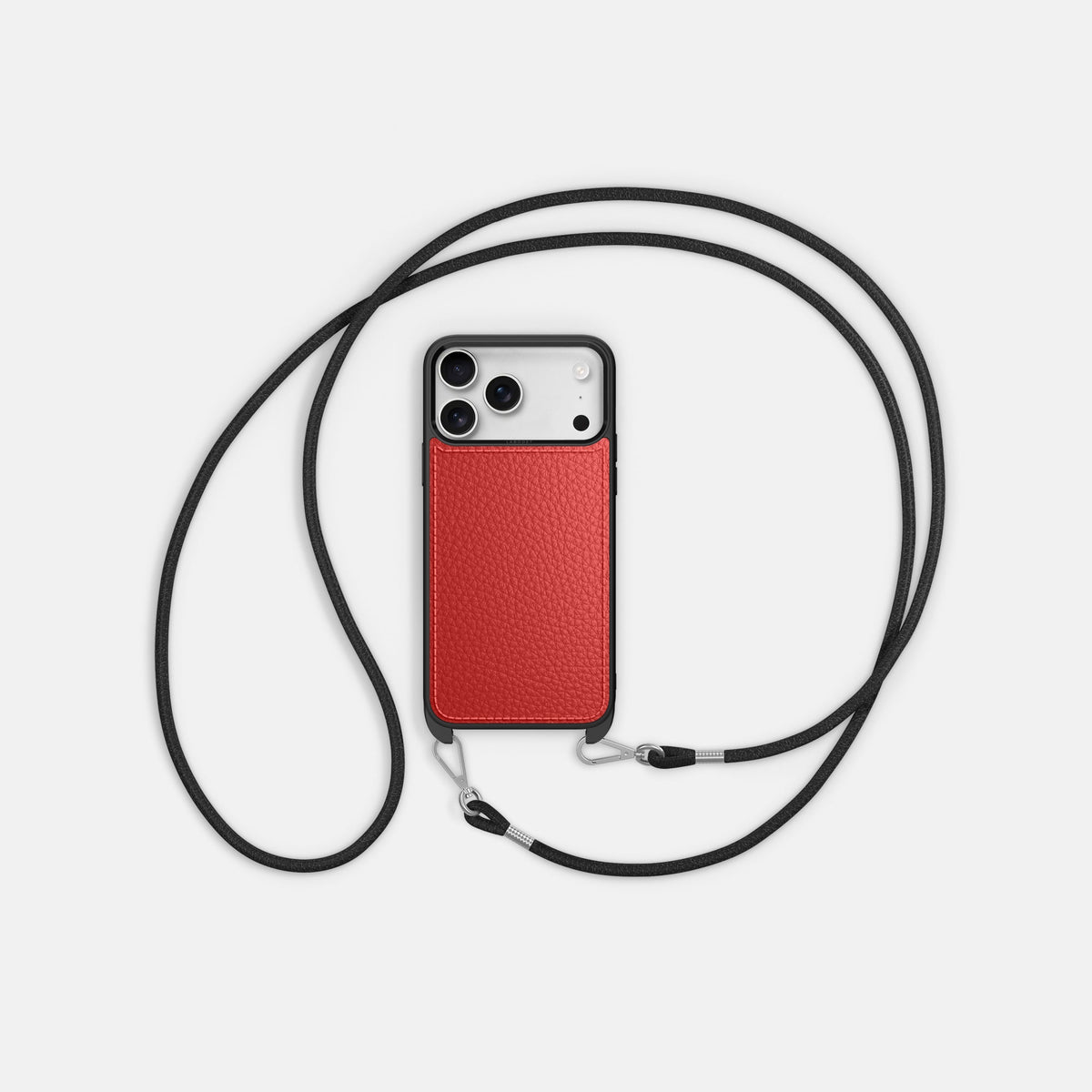 Crossbody Sport Case For iPhone 18 Pro In Calf -5 | Red