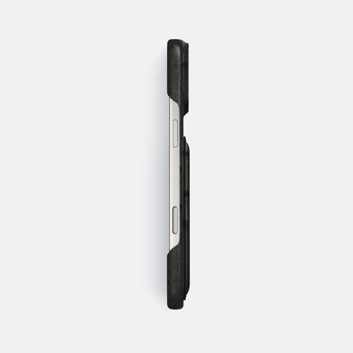 Double Card Case For iPhone 18 Pro Max In Ostrich -3 | Black-Black