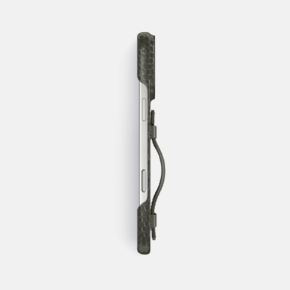 Handle Case For iPhone 17 Pro Max In Lizard -3 | Grey-Black