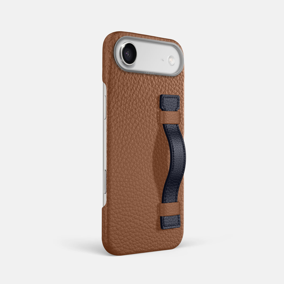 Handle Case Coloré For iPhone 17 Air In Calf -2 | Caramel-Steel