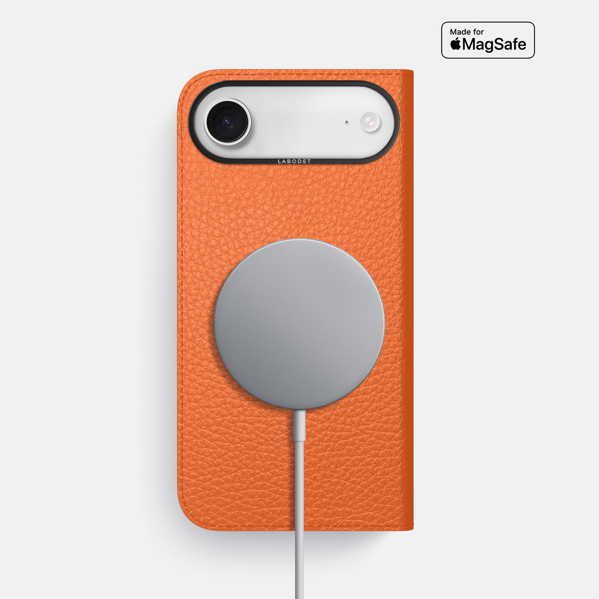 Folio Case For iPhone 17 Air In Calf -3 | Orange-Black