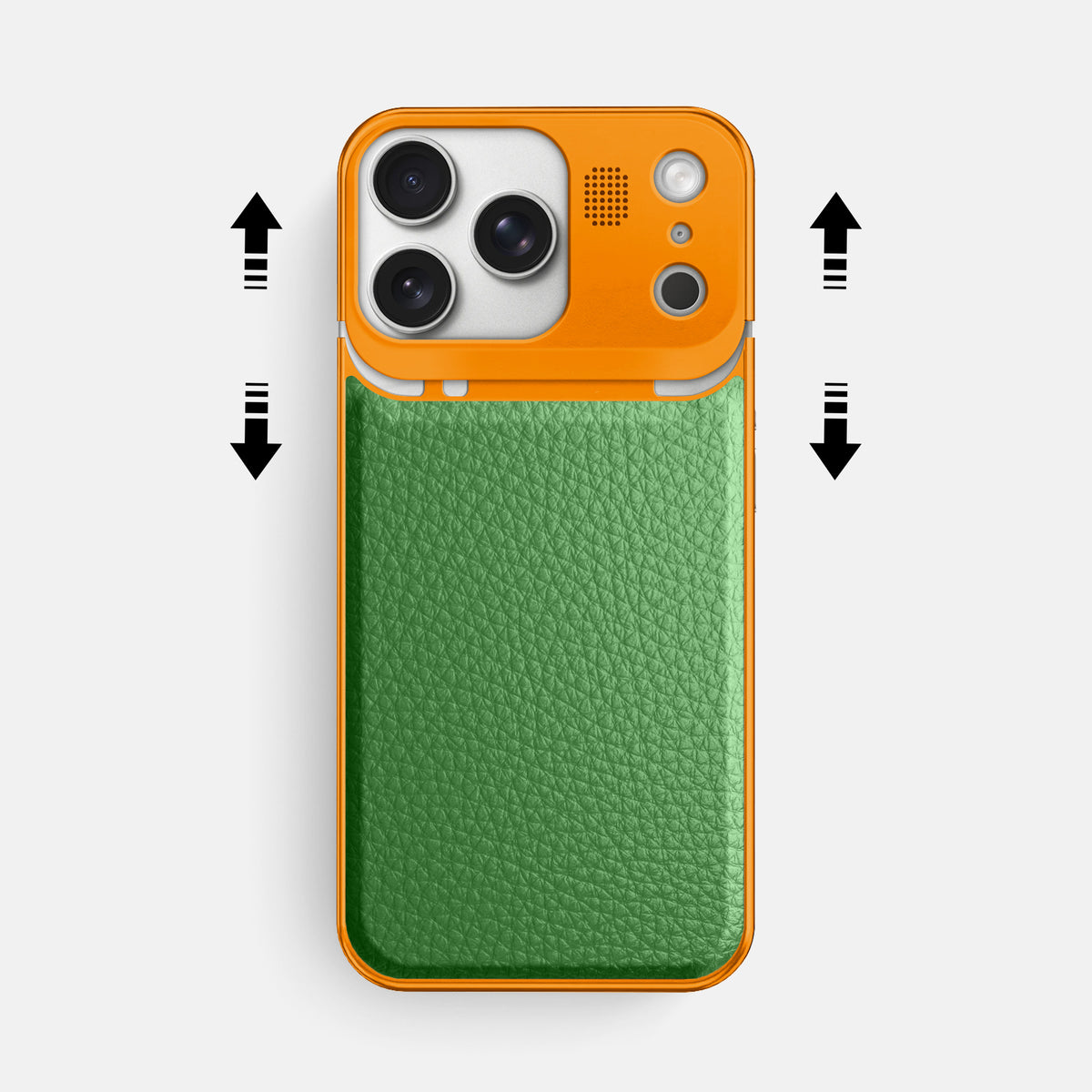 Metal Case For iPhone 17 Pro Max In Calf -2 | Herb-Orange