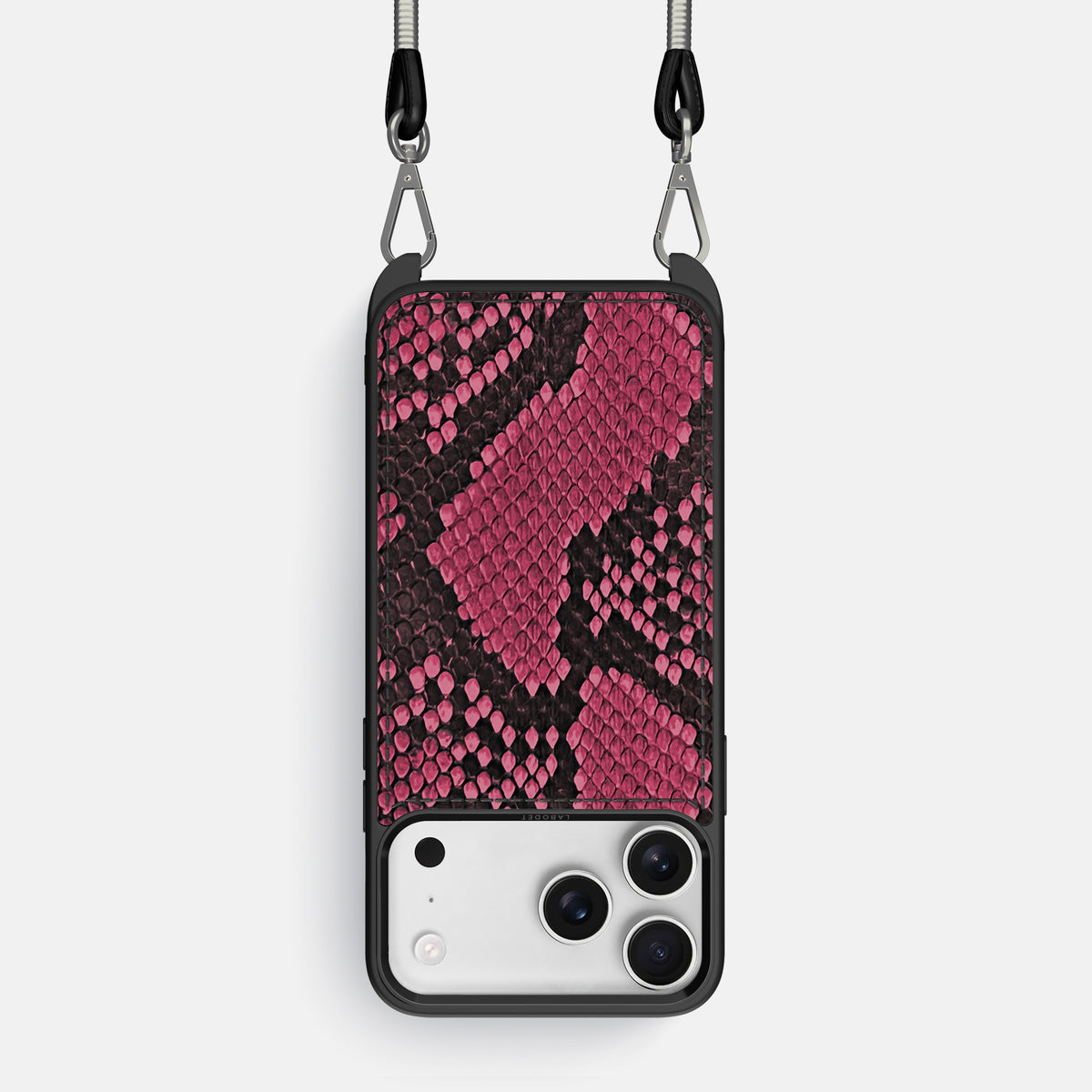 Crossbody Sport Case For iPhone 17 Pro In Deluxe Python -1 | Burgundy
