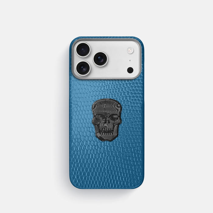Classic Case With Carbon Skull For iPhone 17 Pro In Lizard -1 | Blue-Steel