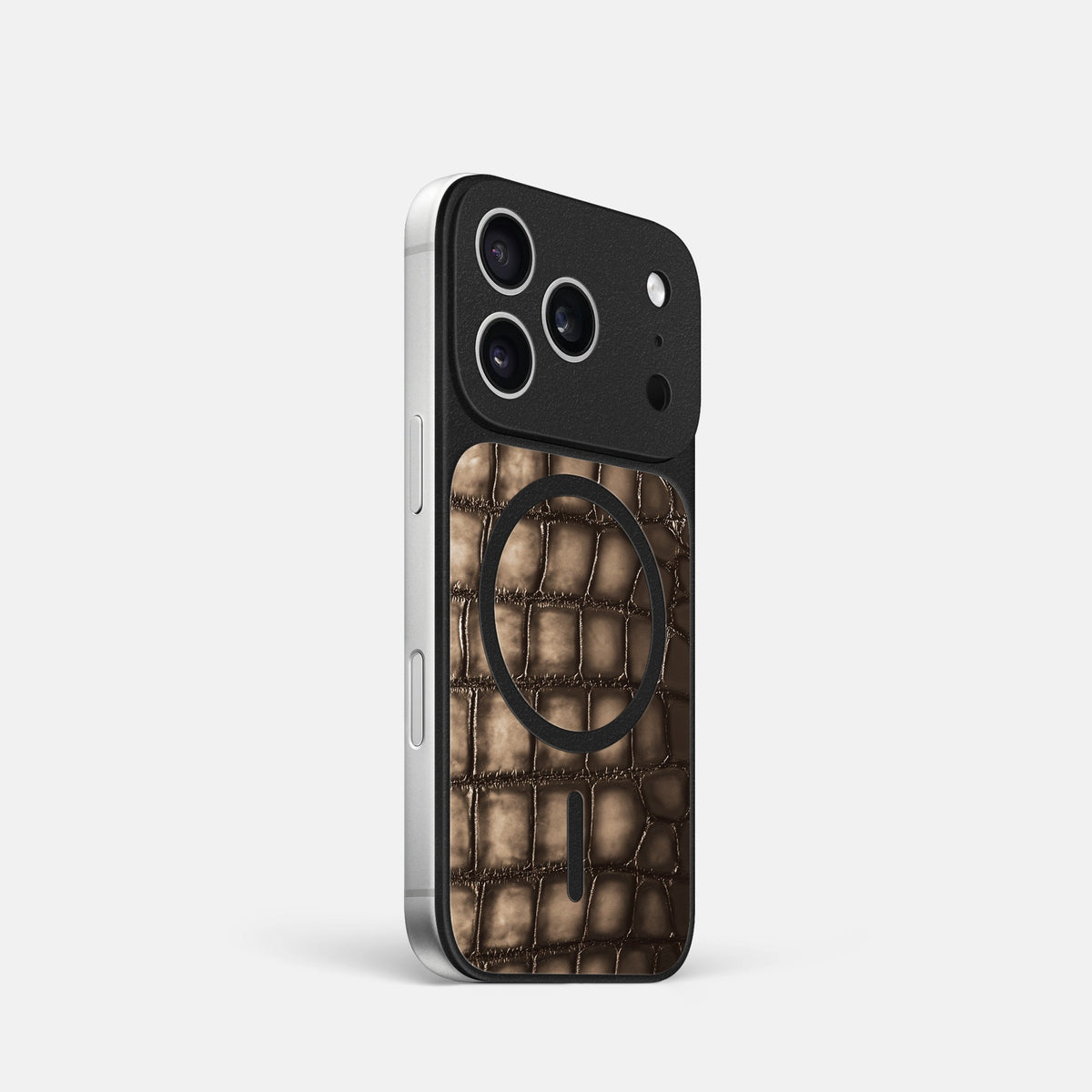 MagSafe Mask For iPhone 18 Pro In Patina Alligator -2 | Etoupe