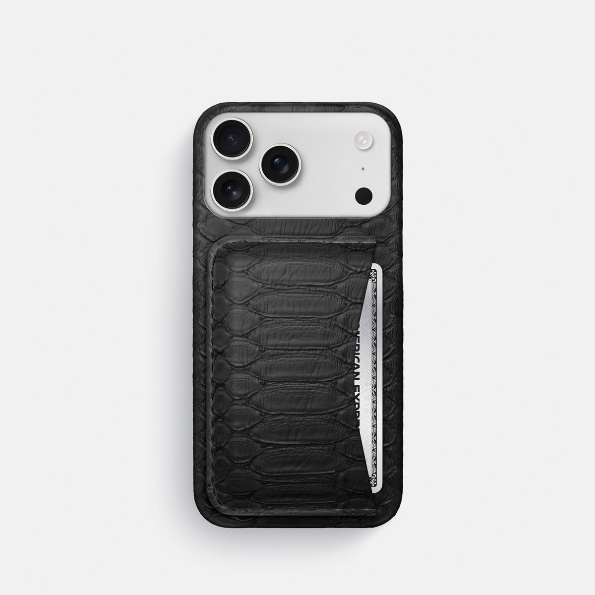 Slim Card Case For iPhone 18 Pro In Python -1 | Black