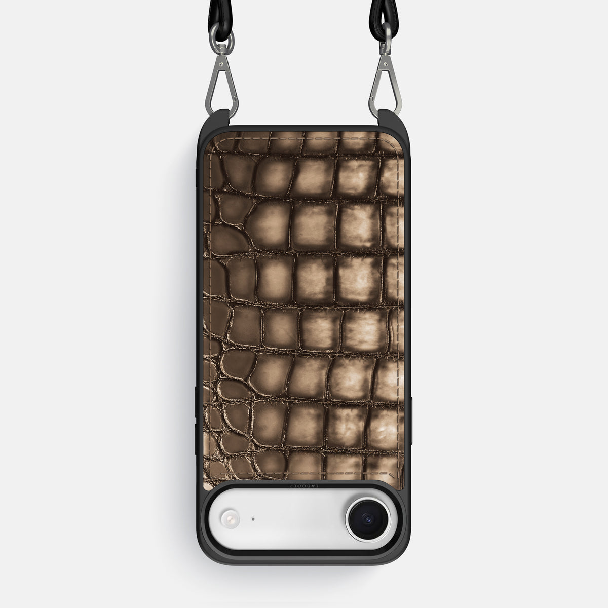 Crossbody Sport Case For iPhone 17 Air In Patina Alligator -1 | Etoupe
