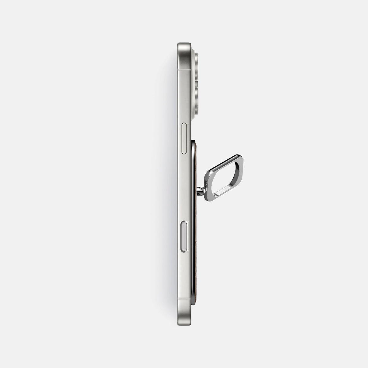 MagSafe Ring For iPhone 18 Pro Max In Porosus Crocodile -3 | Fur-Brown-Steel