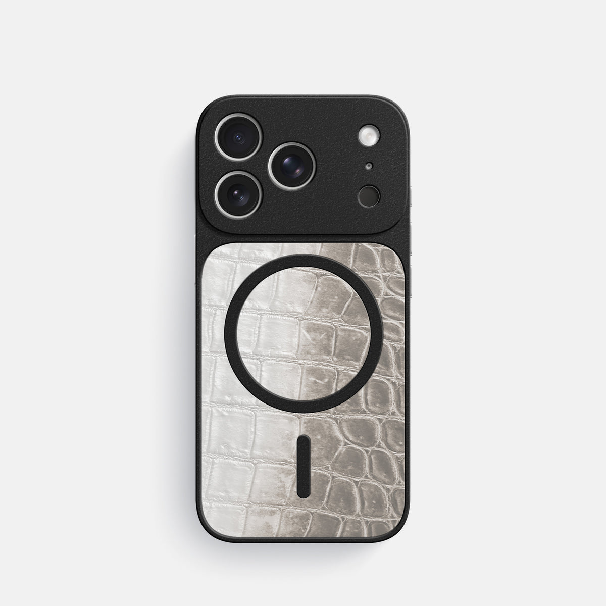 MagSafe Mask For iPhone 17 Pro In Himalayan Crocodile -3 | Grey