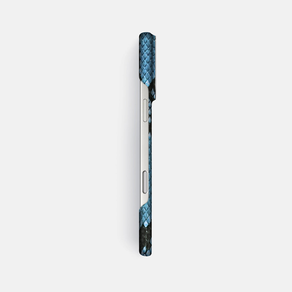 Classic Case For iPhone 18 Pro Max In Deluxe Python -3 | Pacific-Blue-Steel