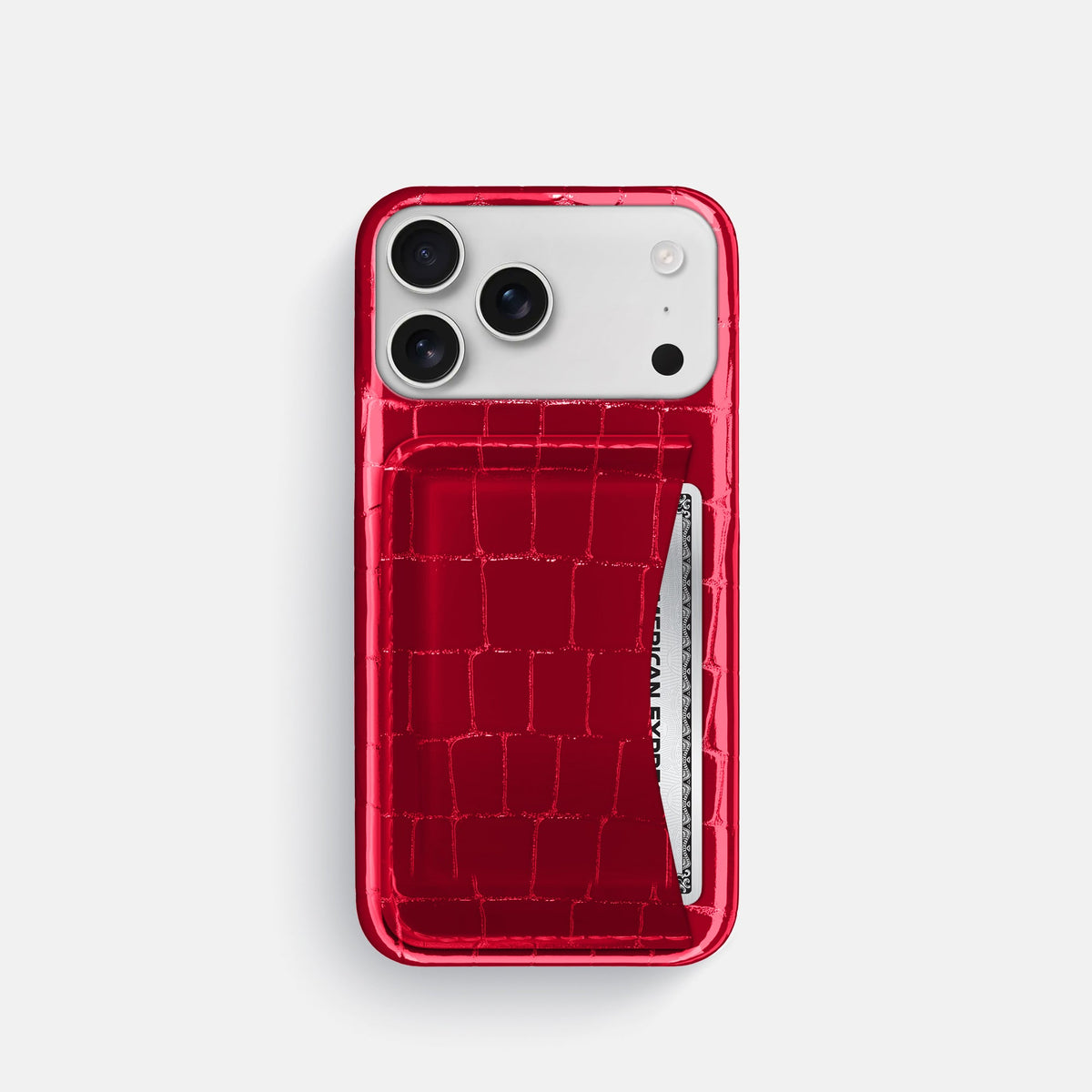 Slim Card Case For iPhone 18 Pro In Shiny Alligator -1 | Cherry