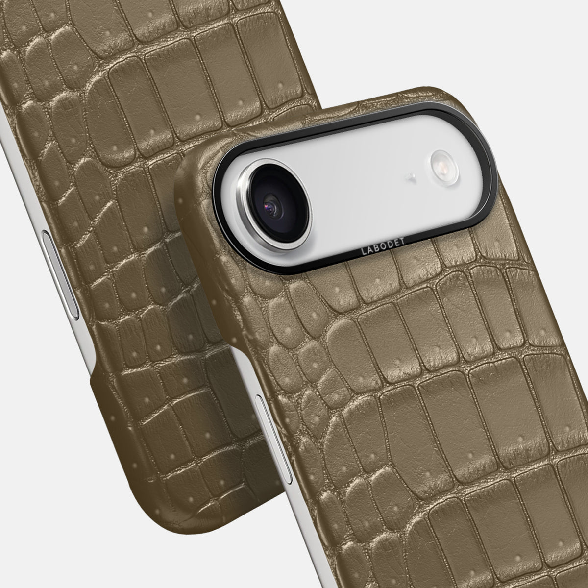 Classic Case For iPhone 17 Air In Porosus Crocodile -6 | Kaki-Green-Black