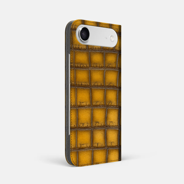 Folio Slim Case For iPhone 17 Air In Patina Alligator