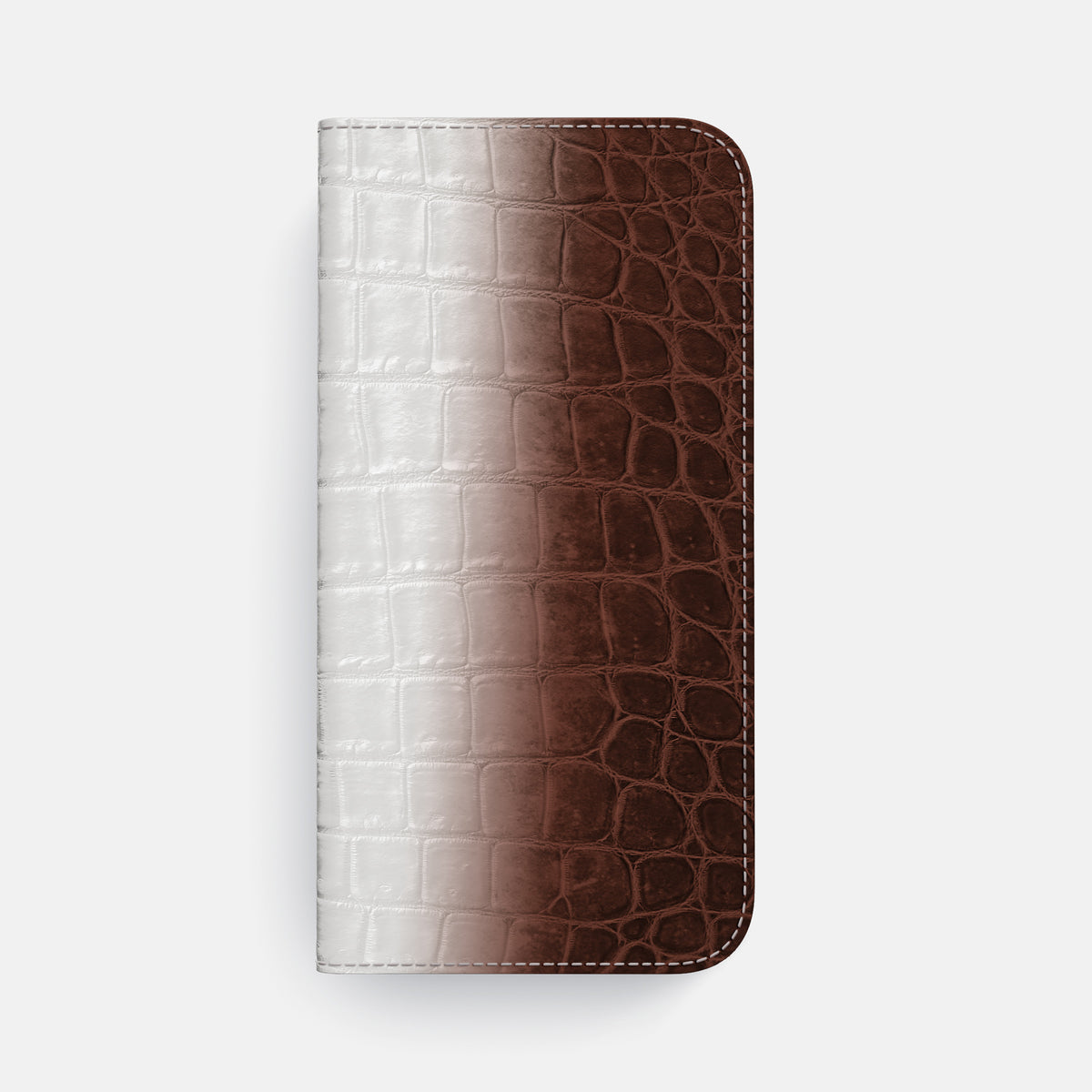 Folio Case For iPhone 17 Pro Max In Himalayan Crocodile -4 | Dark-Brown-Black