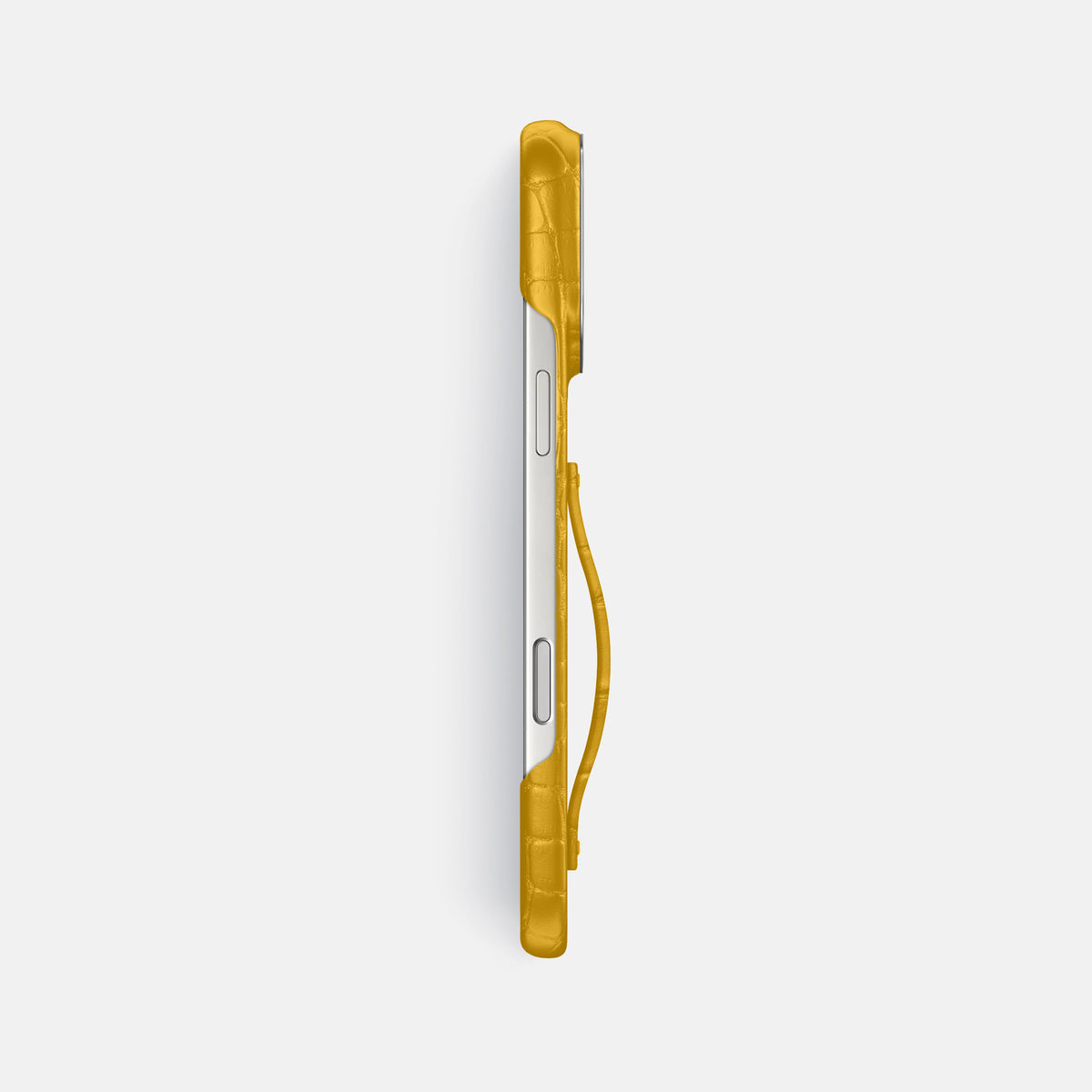 Finger Case For iPhone 17 Pro Max In Alligator -3 | Yellow-Steel