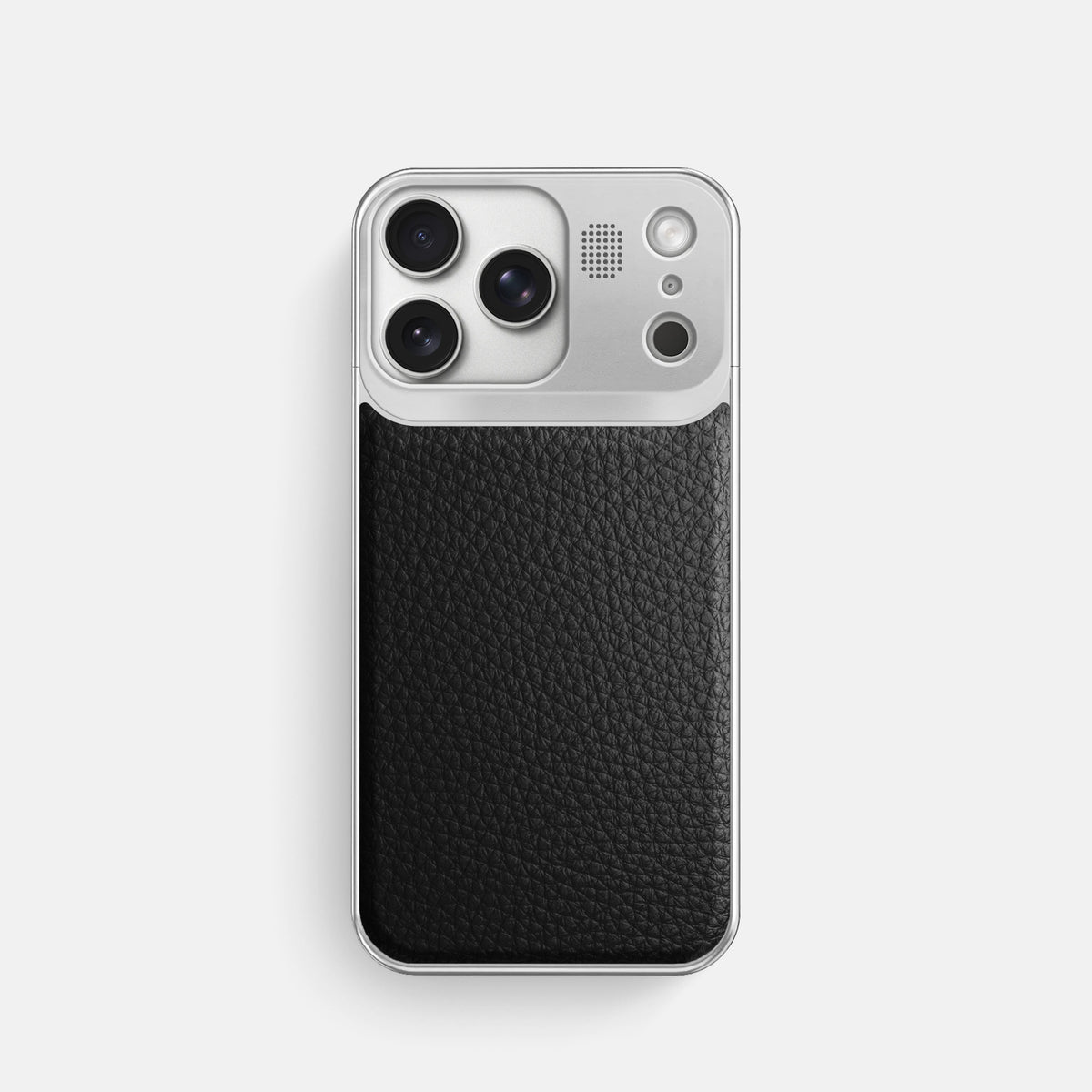Metal Case For iPhone 17 Pro In Calf -1 | Black-Steel