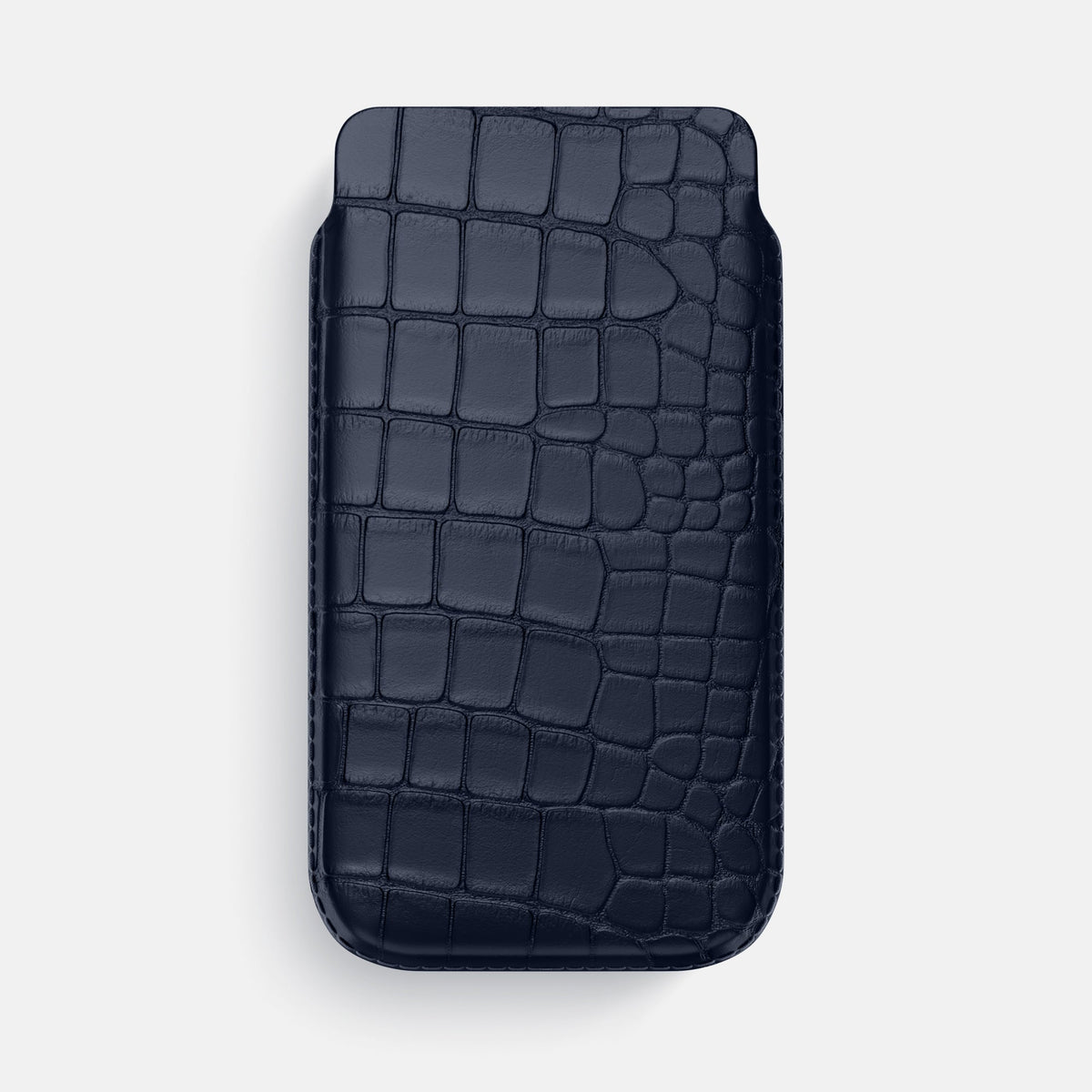 Pouch Case For iPhone 18 Pro Max In Alligator -1 | Navy-Blue