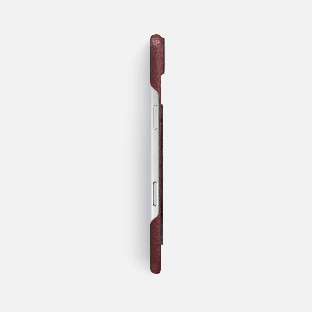 Classic Case With Carbon Dragon For iPhone 17 Air In Calf -3 | Bordeaux-Black