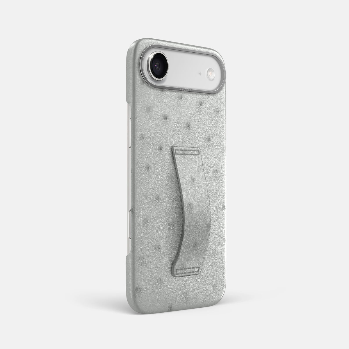 Finger Case For iPhone 17 Air In Ostrich -2 | White-Steel