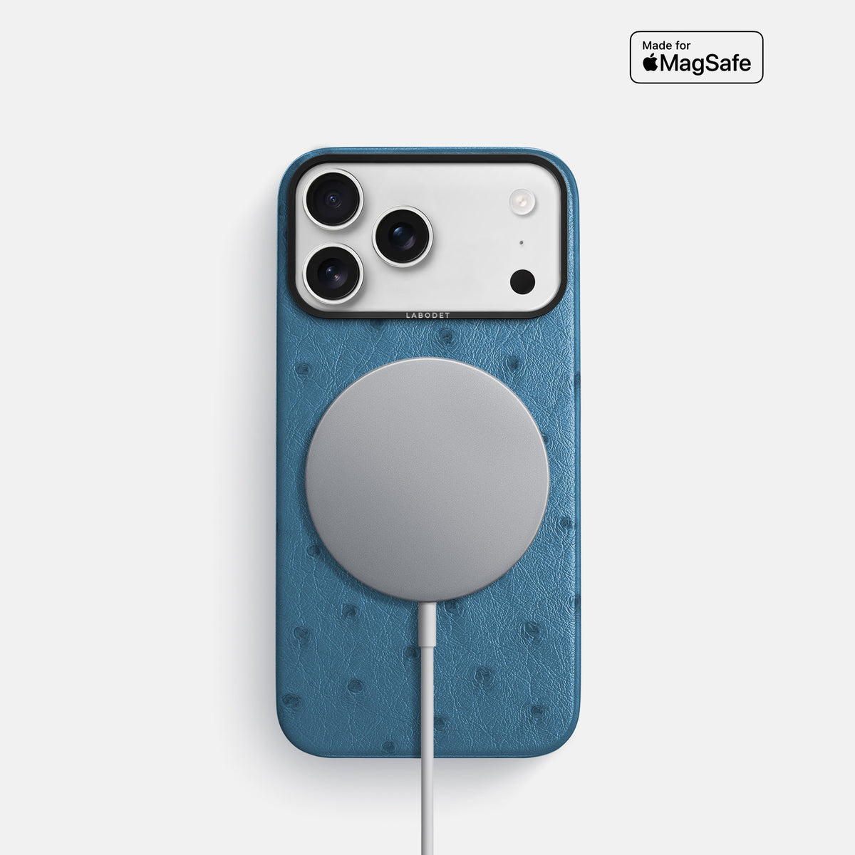 Classic Case For iPhone 17 Pro In Ostrich -5 | Blue-Jeans-Black