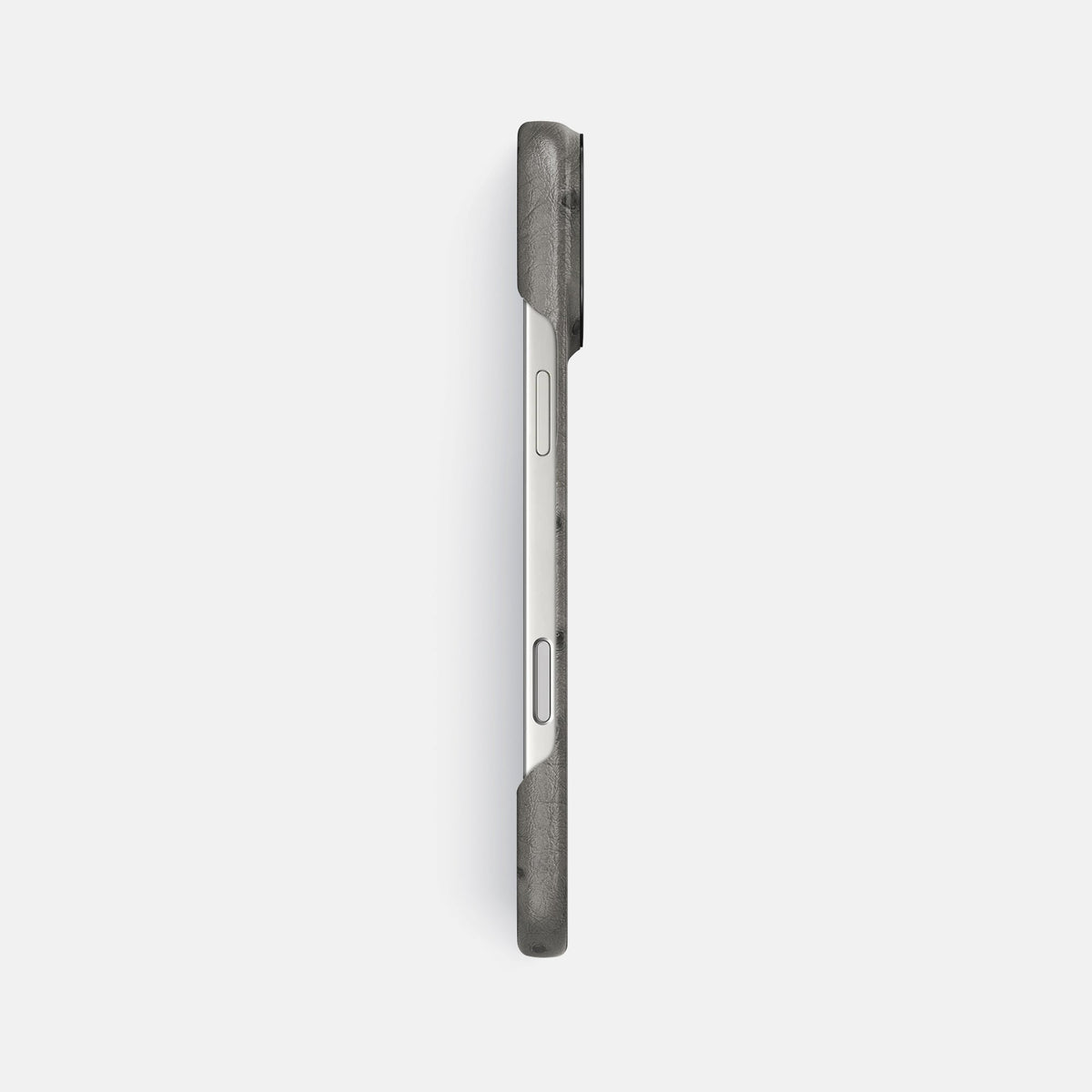 Classic Case For iPhone 18 Pro Max In Ostrich -3 | Grey-Black