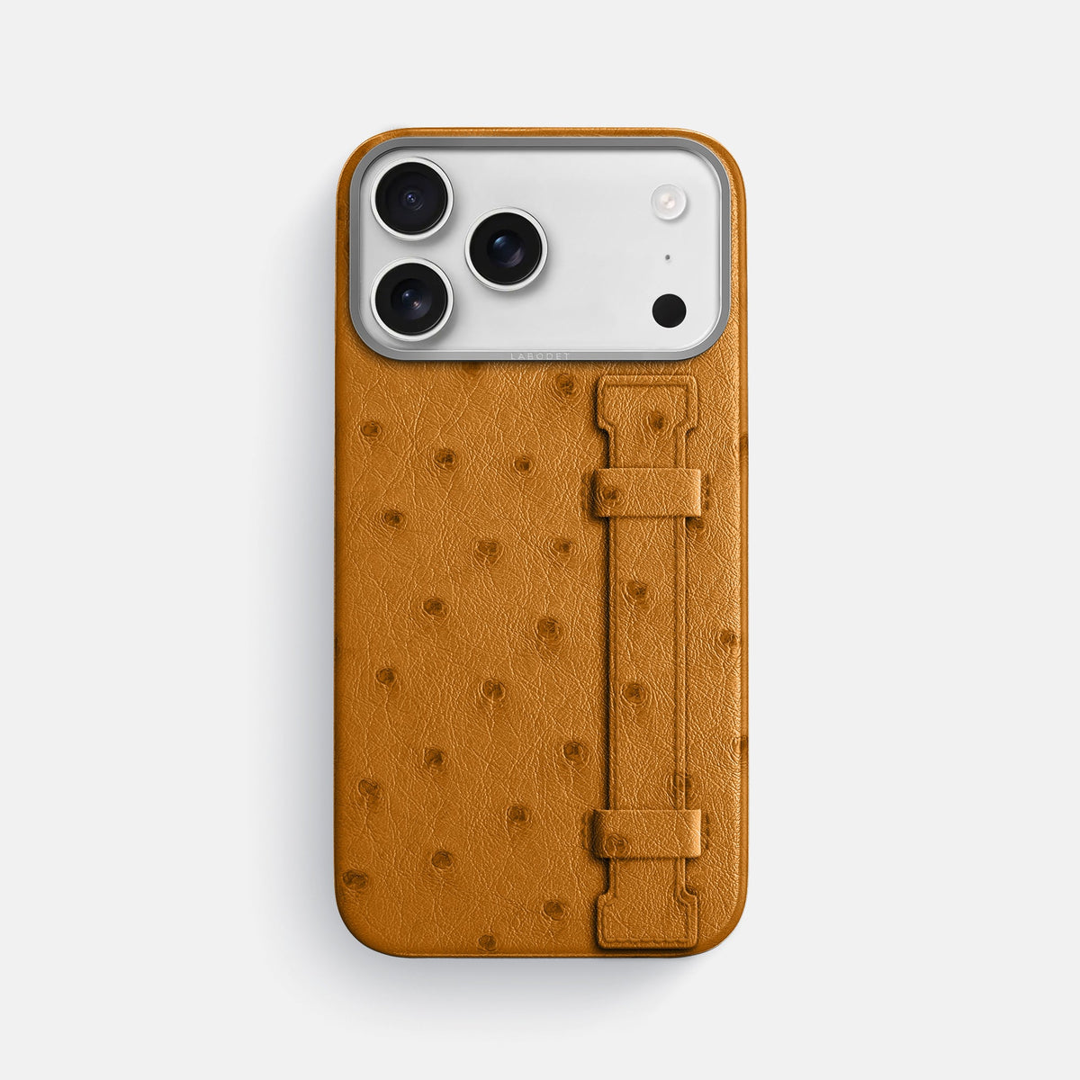 Handle Case For iPhone 18 Pro Max In Ostrich -1 | Chestnut-Steel