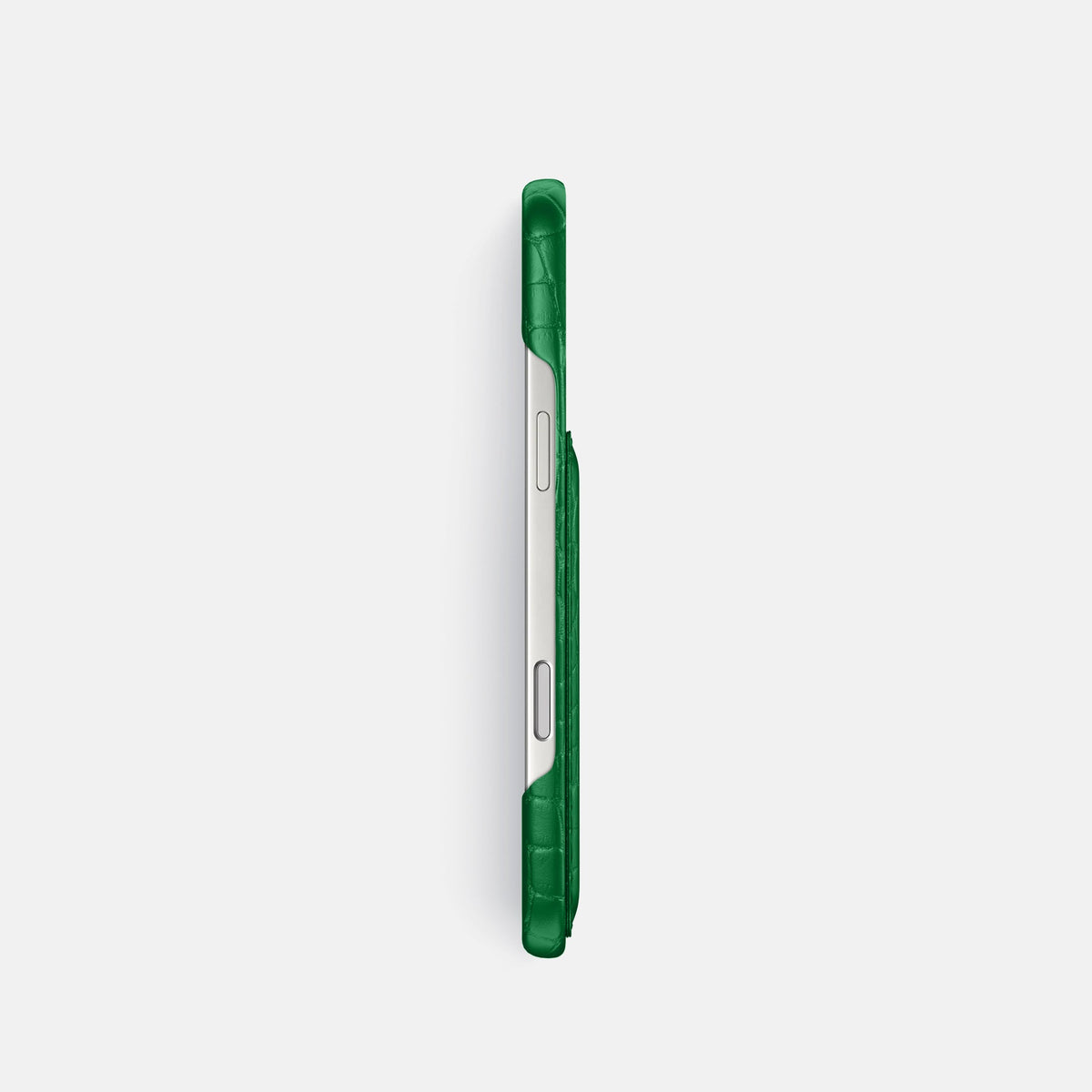 Slim Card Case For iPhone 18 Pro In Alligator -3 | Forest-Green