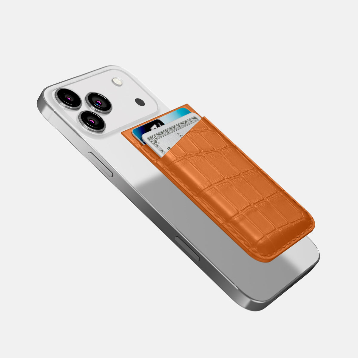MagSafe Wallet For iPhone 18 Pro In Alligator -4 | Orange