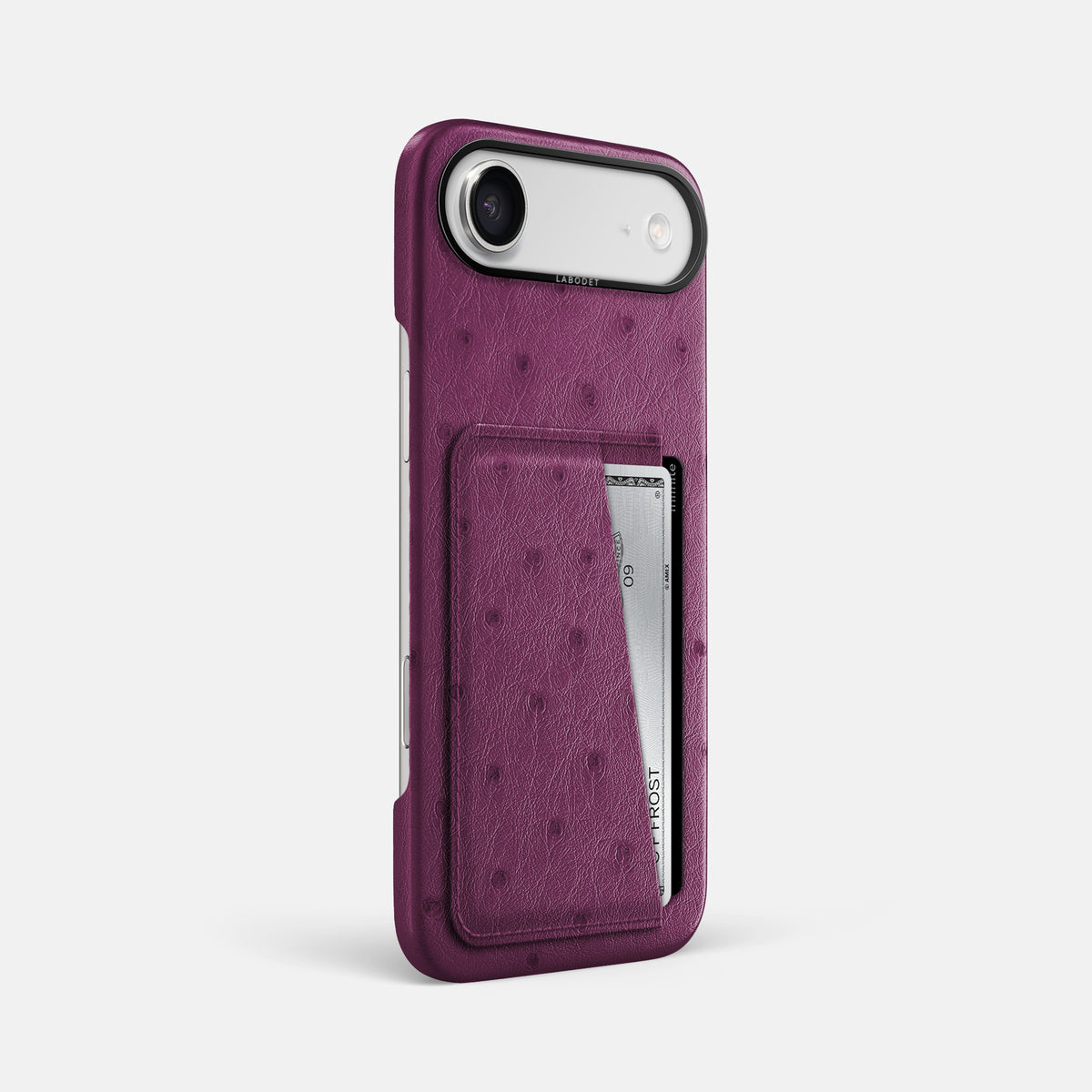 Double Card Case For iPhone 17 Air In Ostrich -2 | Purple-Black