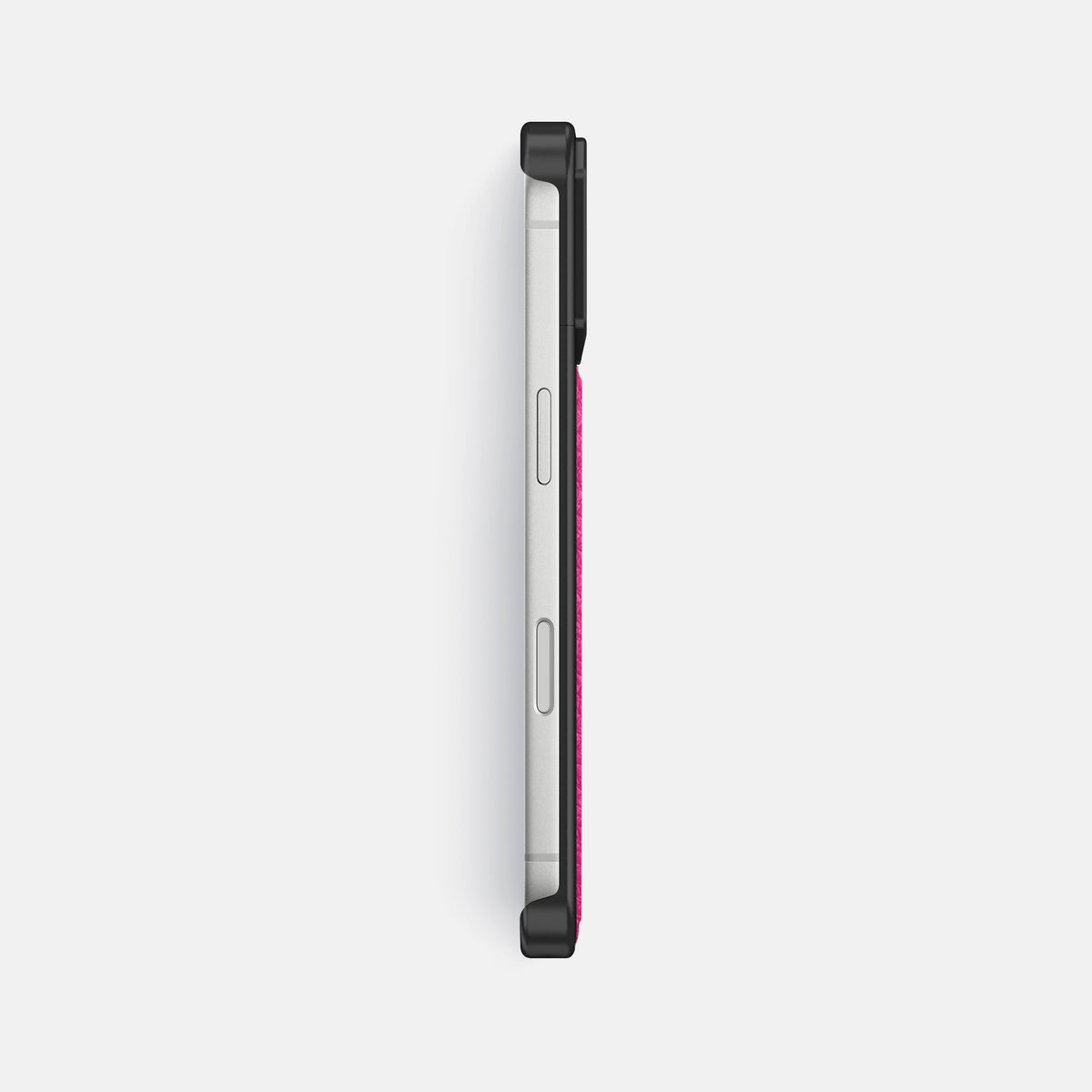 Metal Case For iPhone 17 Pro Max In Calf -3 | Magenta-Black