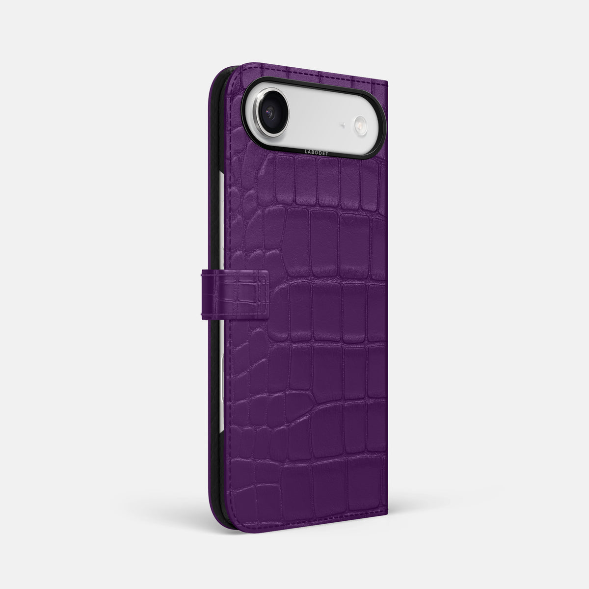 Folio Case with Clasp For iPhone 17 Air In Alligator -1 | Purple-Black