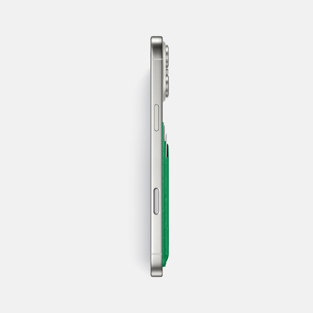MagSafe Wallet For iPhone 17 Pro Max In Porosus Crocodile -3 | Cactus-Green