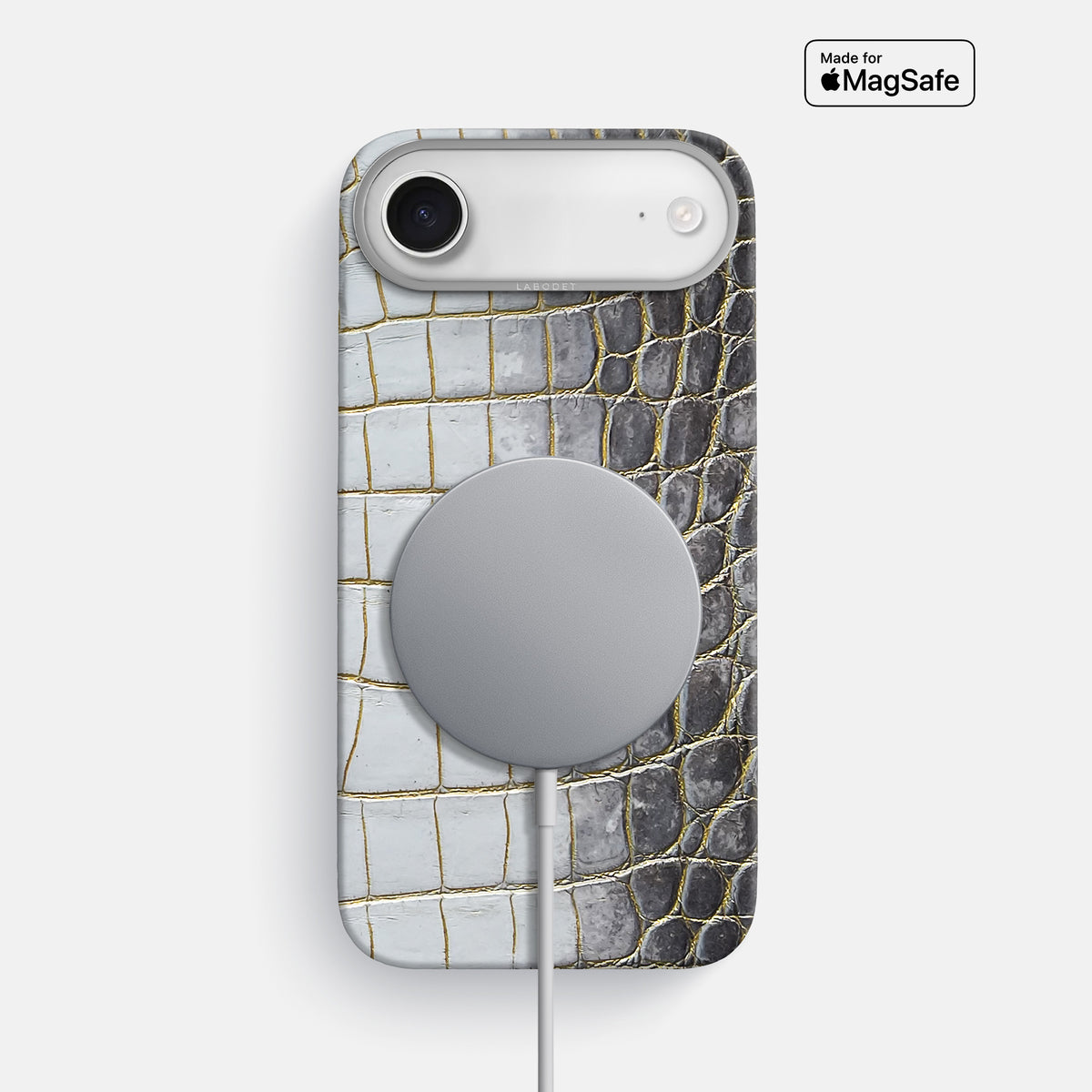 Classic Case For iPhone 17 Air In Himalayan Crocodile -4 | Gold-Steel