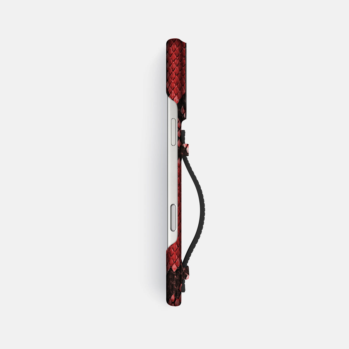 Center Handle For iPhone 17 Pro Max In Deluxe Python -2 | Red-Black