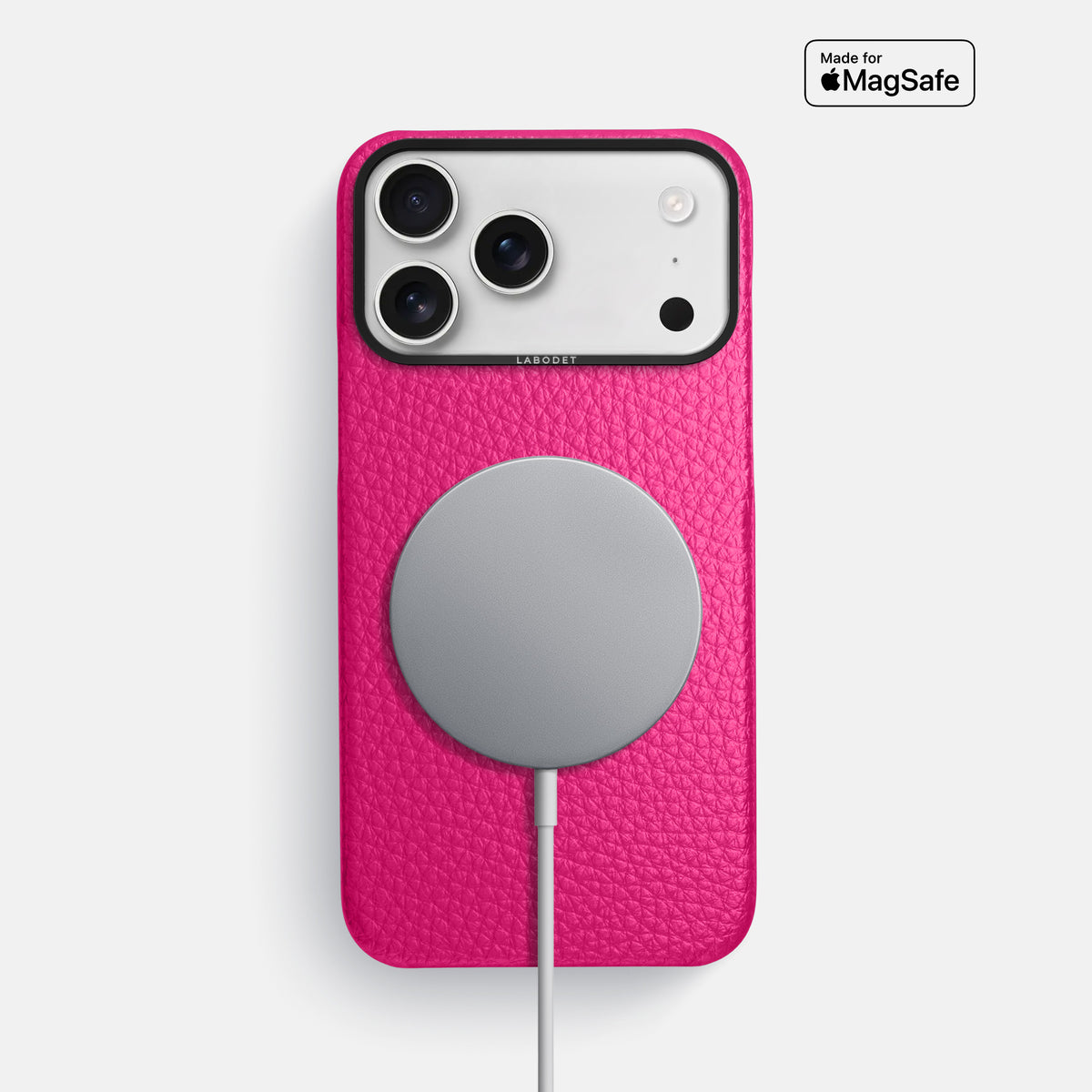Classic Case For iPhone 17 Pro Max In Calf -5 | Magenta-Black
