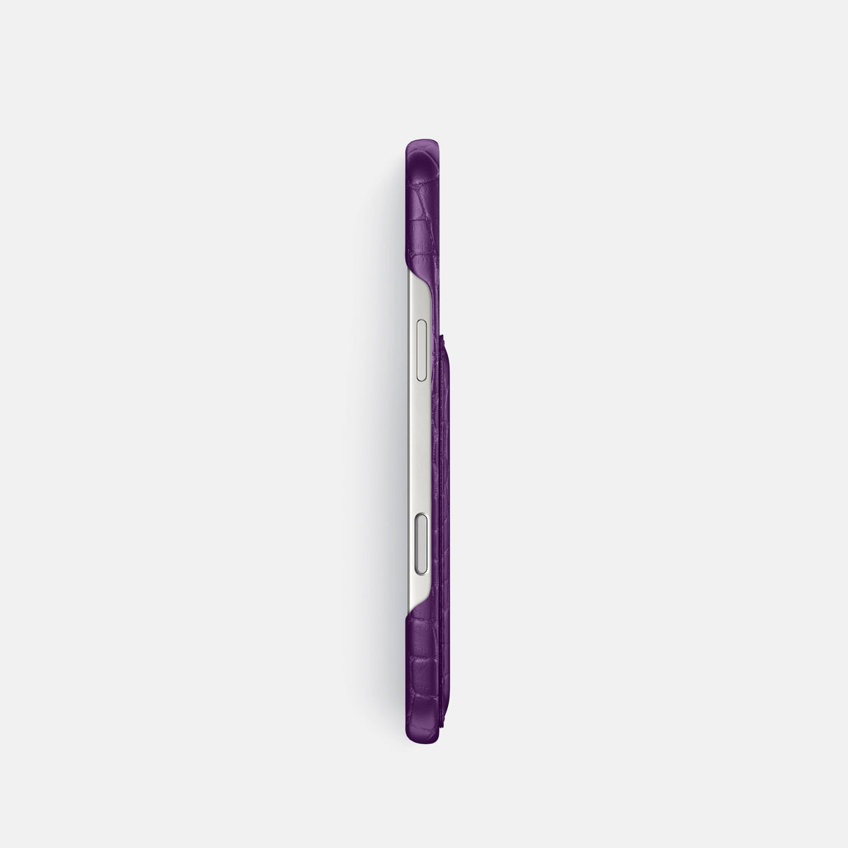 Slim Card Case For iPhone 18 Pro In Alligator -3 | Purple