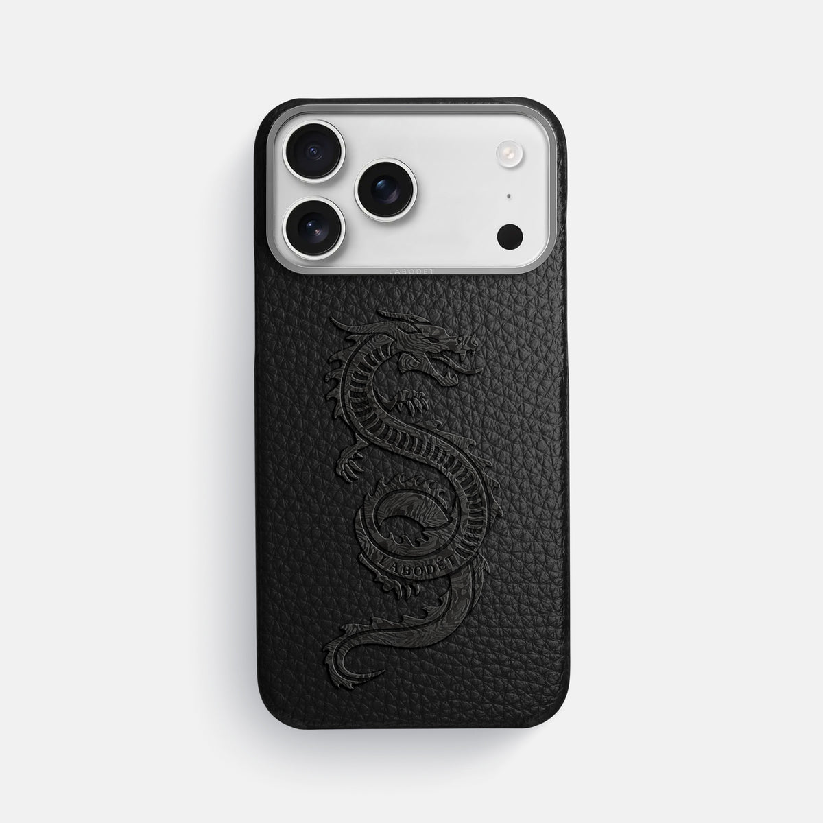 Classic Case With Carbon Dragon For iPhone 17 Pro Max In Calf -1 | Black-Steel