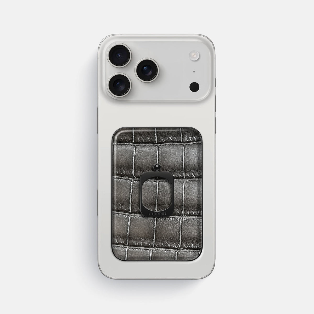 MagSafe Ring For iPhone 18 Pro Max In Patina Alligator -2 | Grey-Black