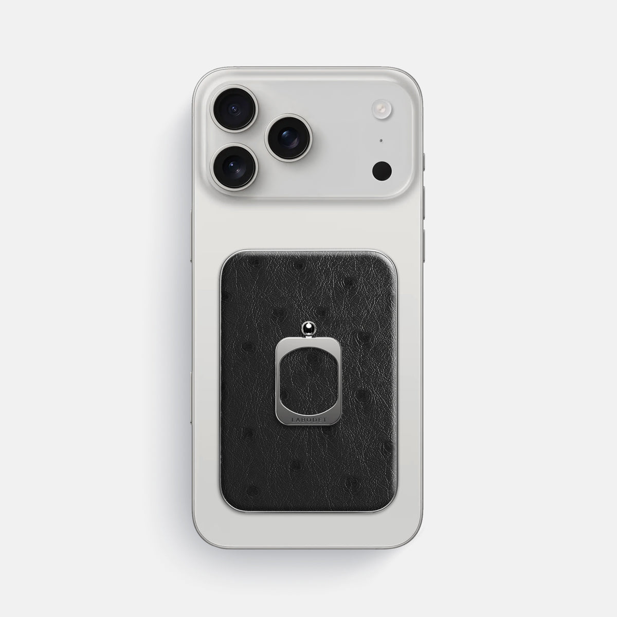 MagSafe Ring For iPhone 17 Pro Max In Ostrich -2 | Black-Steel