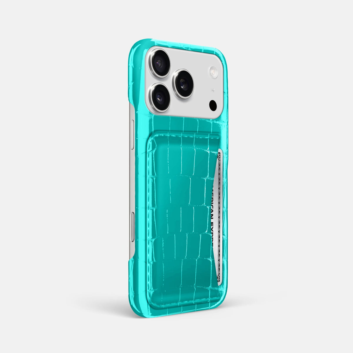 Slim Card Case For iPhone 18 Pro Max In Shiny Alligator -2 | Mint