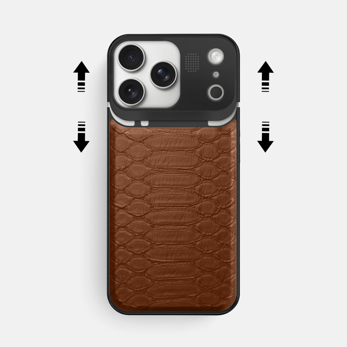 Metal Case For iPhone 17 Pro Max In Python -2 | Medium-Brown-Black
