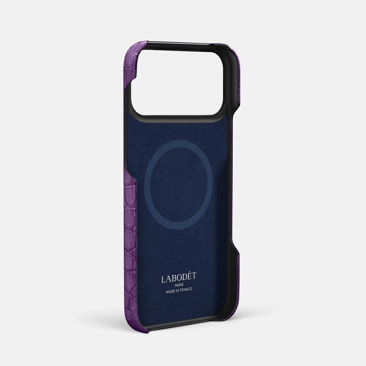 Slim Case For iPhone 18 Pro Max In Porosus Crocodile -4 | Purple
