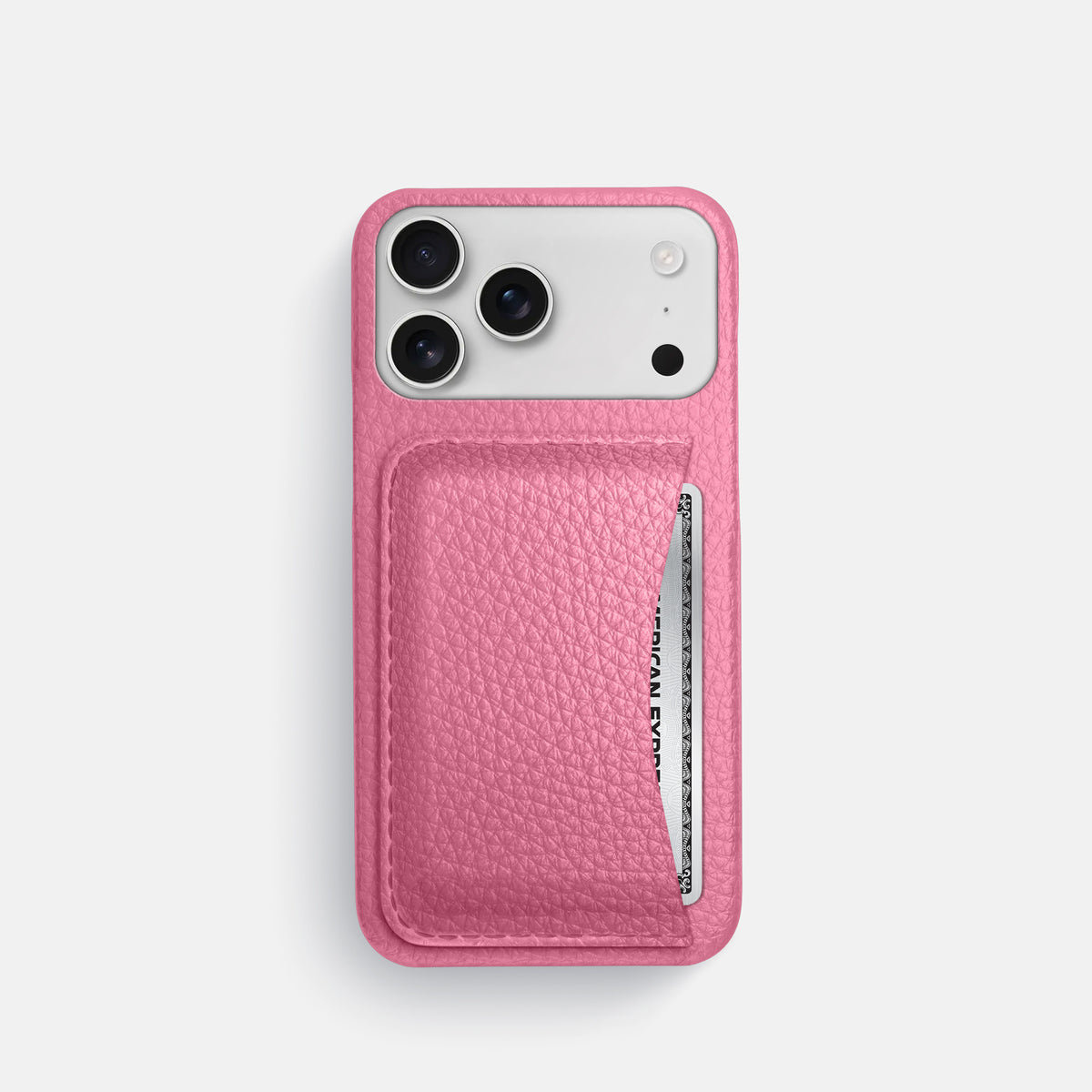 Slim Card Case For iPhone 17 Pro In Calf -1 | Pink