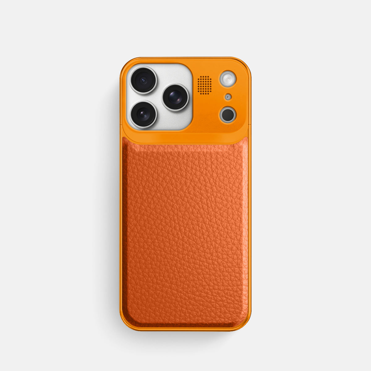 Metal Case For iPhone 17 Pro In Calf -1 | Orange-Orange