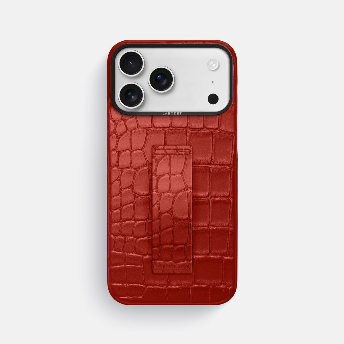 Finger Case For iPhone 17 Pro Max In Alligator -1 | Red-Black