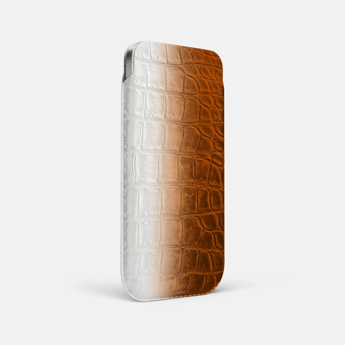 Pouch Case For iPhone 17 Pro Max In Himalayan Crocodile -2 | Orange