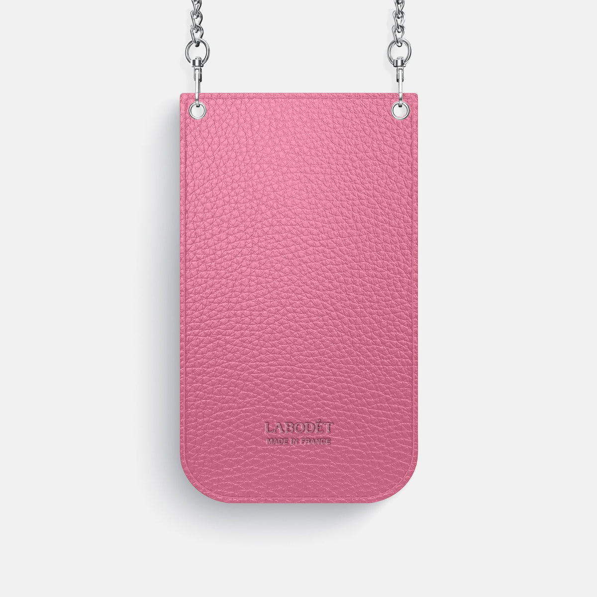 Crossbody Bag For iPhone 18 Pro In Calf -3 | Pink-Steel