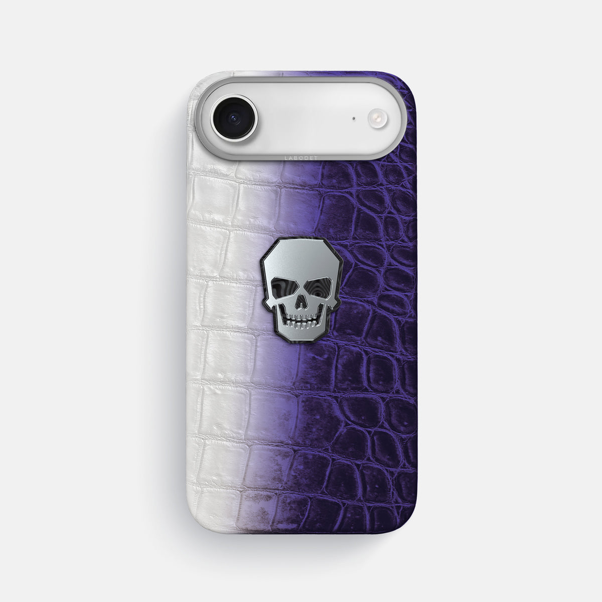 Classic Case With Titanium Skull For iPhone 17 Air In Himalayan Crocodile -1 | Purple-Steel