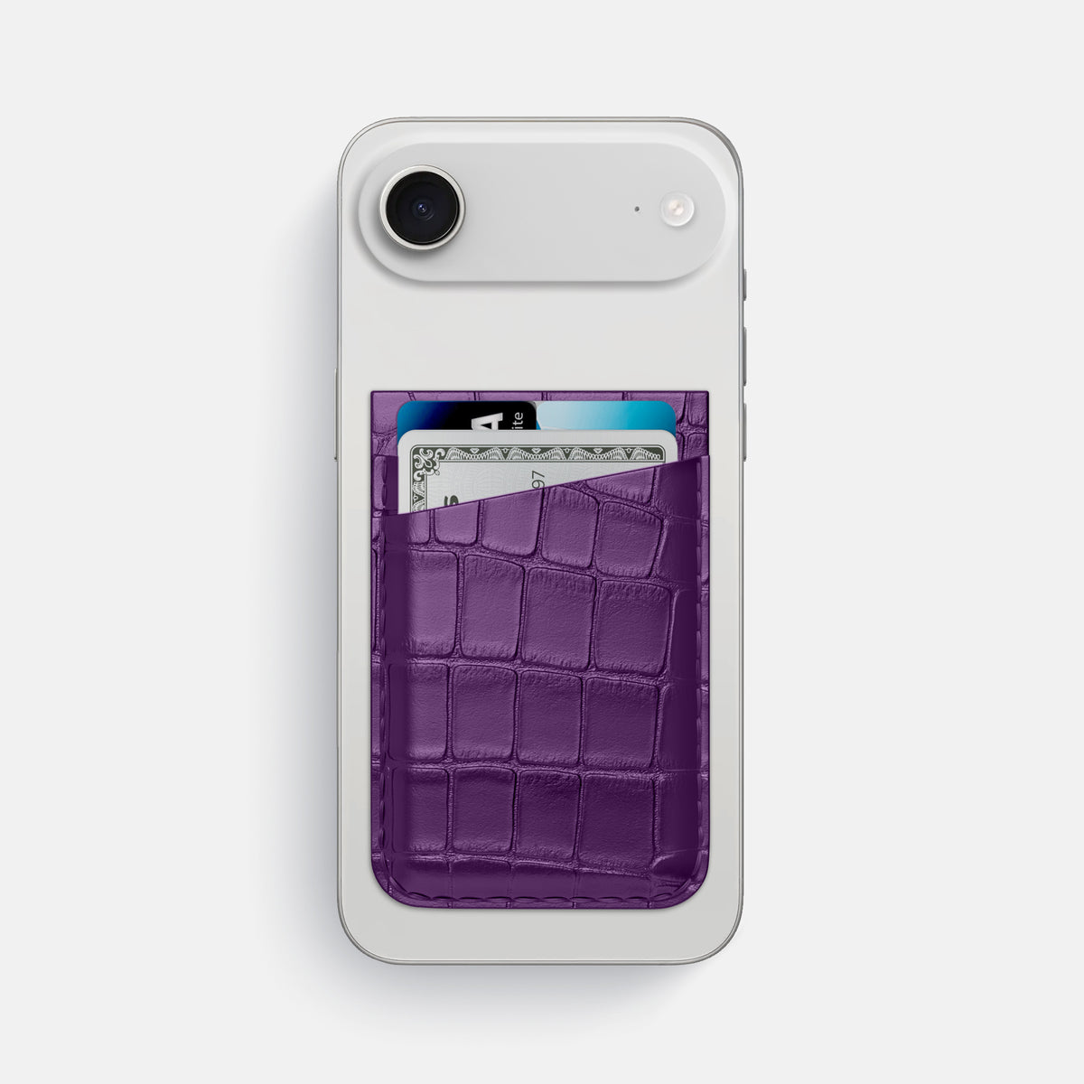 MagSafe Wallet For iPhone 17 Air In Alligator -1 | Purple
