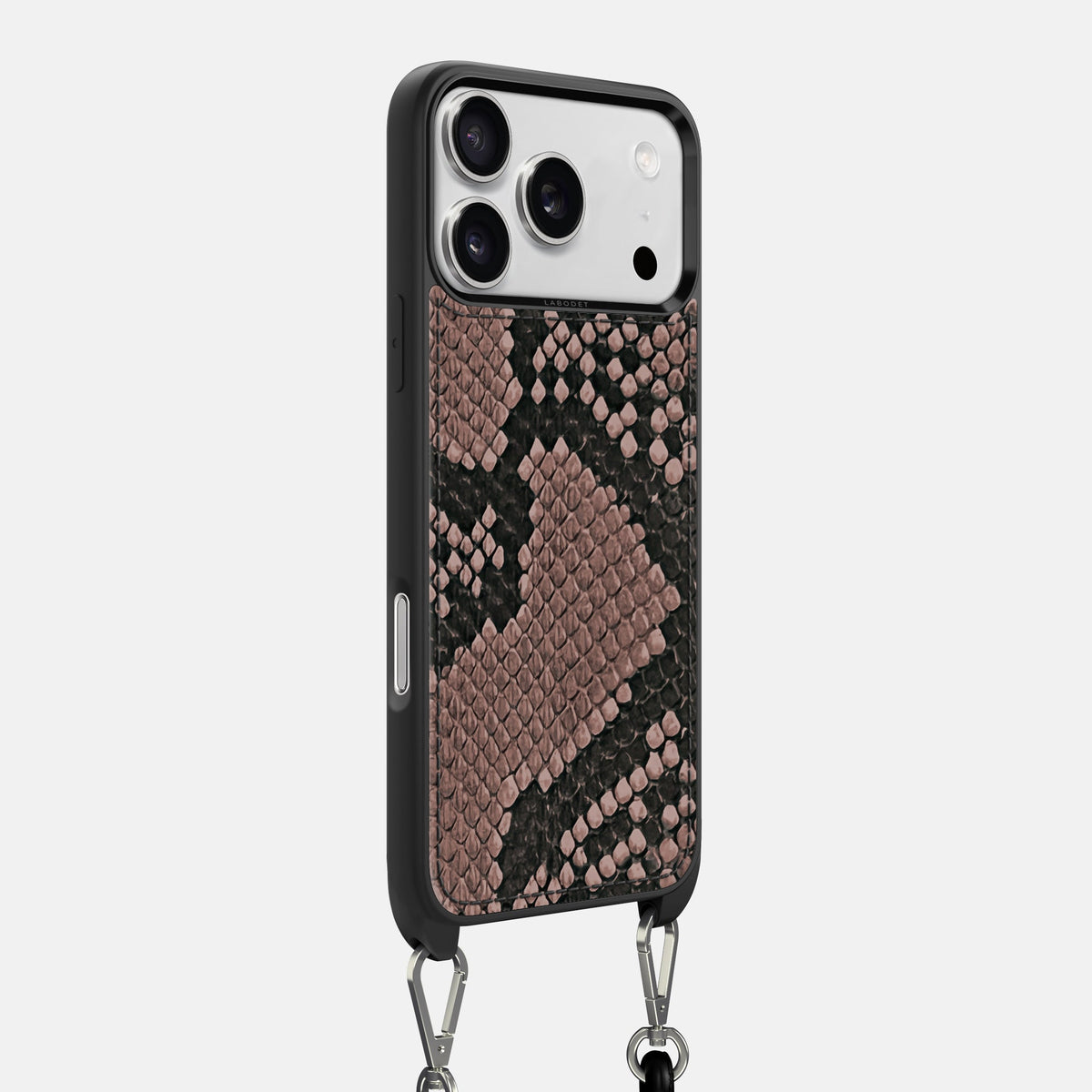 Crossbody Sport Case For iPhone 18 Pro Max In Deluxe Python -2 | Mahogany-Brown